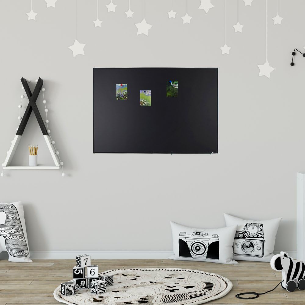 Lockways 36" x 24" Magnetic Chalkboard Black Board, Magnetic Bulletin Blackboard| Wall Mounted Message Presentation Memo Board 3 x 2 Feet : Office Products