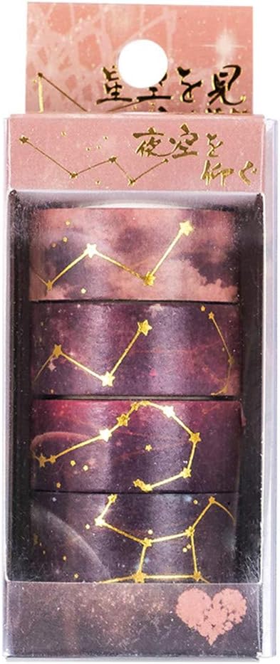 huihuay Starry Sky Cherry Blossoms Washi Tape Adhesive Tape DIY Scrapbooking Sticker