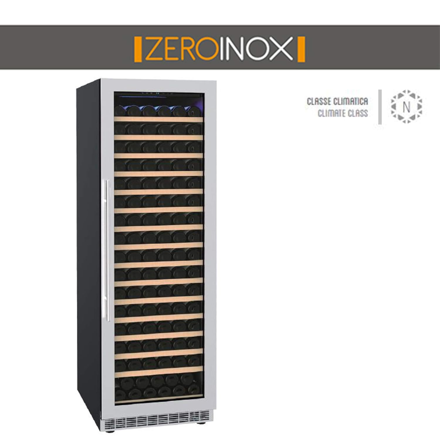 ZeroInox - Nevera de Vino ventilado - 425 litros - con estantes de ...