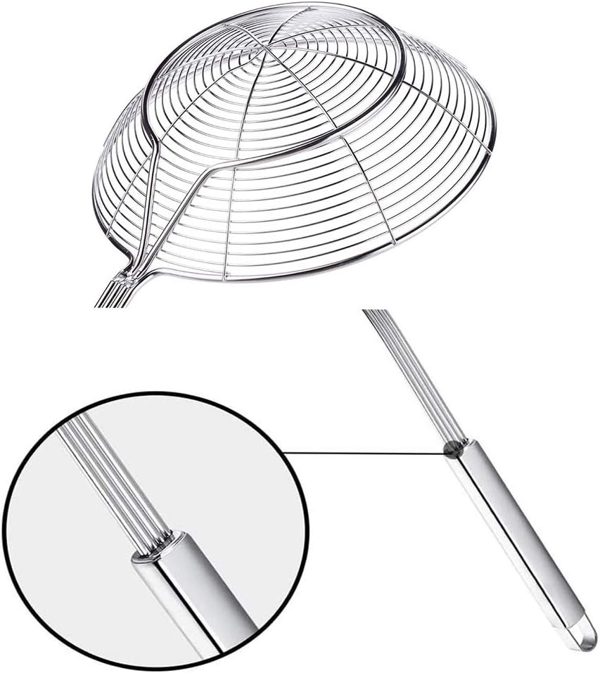 TENTA KITCHEN Stainless Steel Spider Strainer Wire Strainer Skimmer Colander, Stainless steel Handle with hook (7 inch 1pc) - Image 4