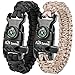 Paracord Bracelet K2-Peak – Survival Bracelets with Embedded Compass Whistle EDC Hiking Gear- Camping Gear Survival Gear Emergency Kit (Black/Sand Camo 9