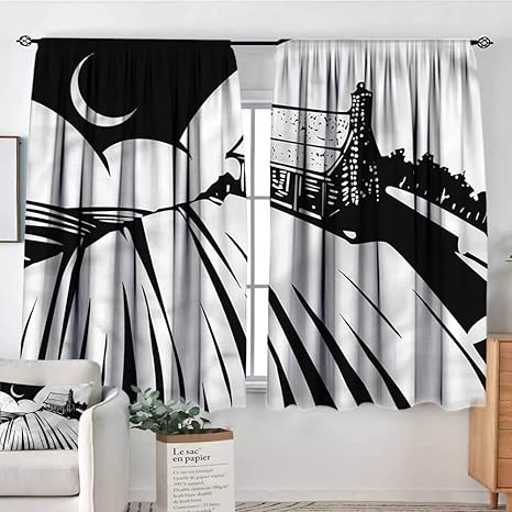 Amazon Com Sanring Log Cabin Customized Chid Curtains Monochrome