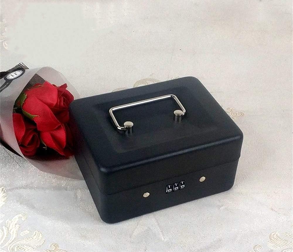 Tools 3-Digit Combination Cash & Valuables Safe Box, Black White