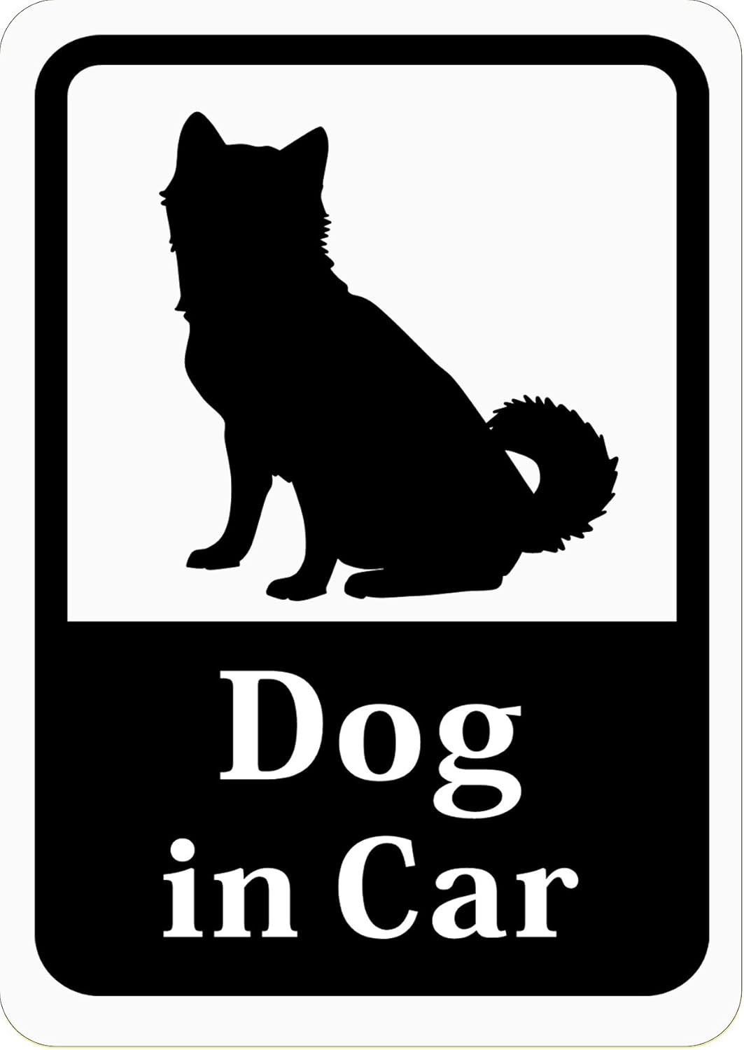 Amazon Dog In Car 柴犬 車用ステッカー マグネット ホワイト S16 ステッカー デカール 車 バイク