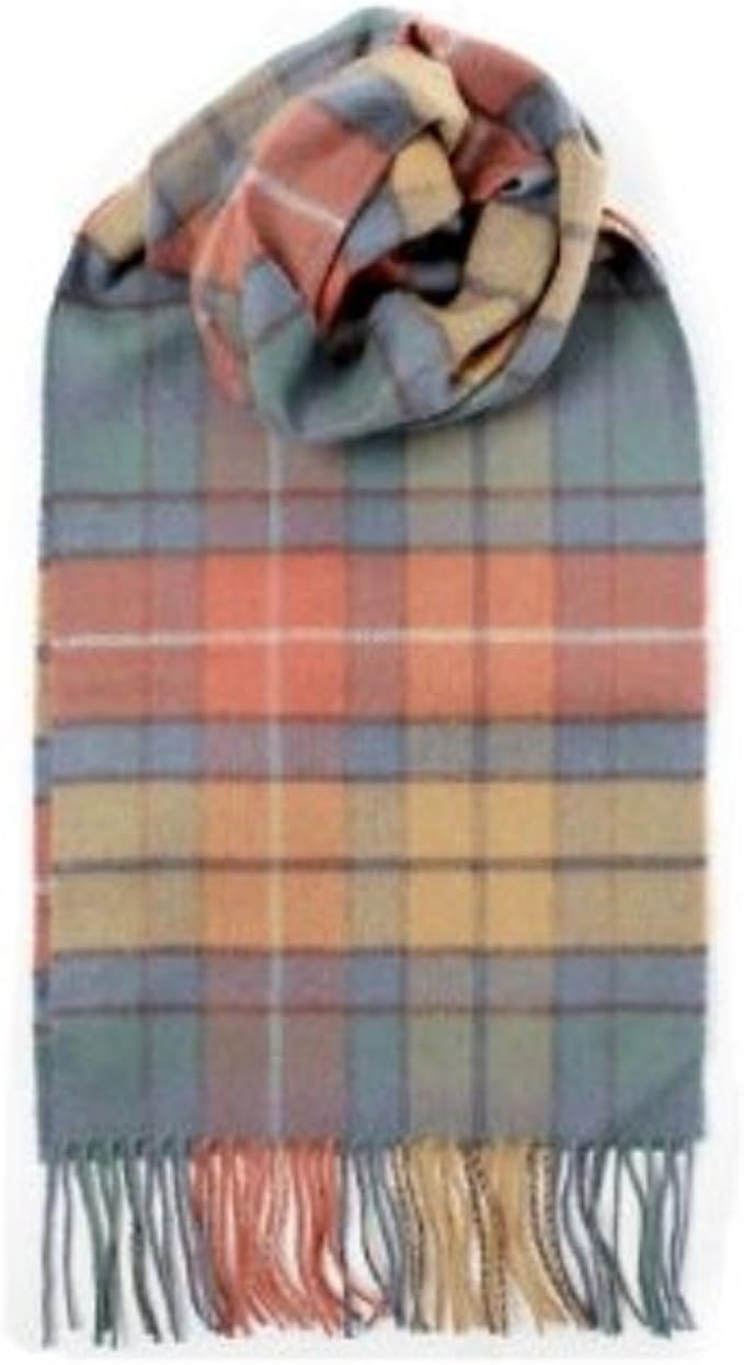 100 Scottish Lambswool Antique Buchanan Tartan Scarf Made in