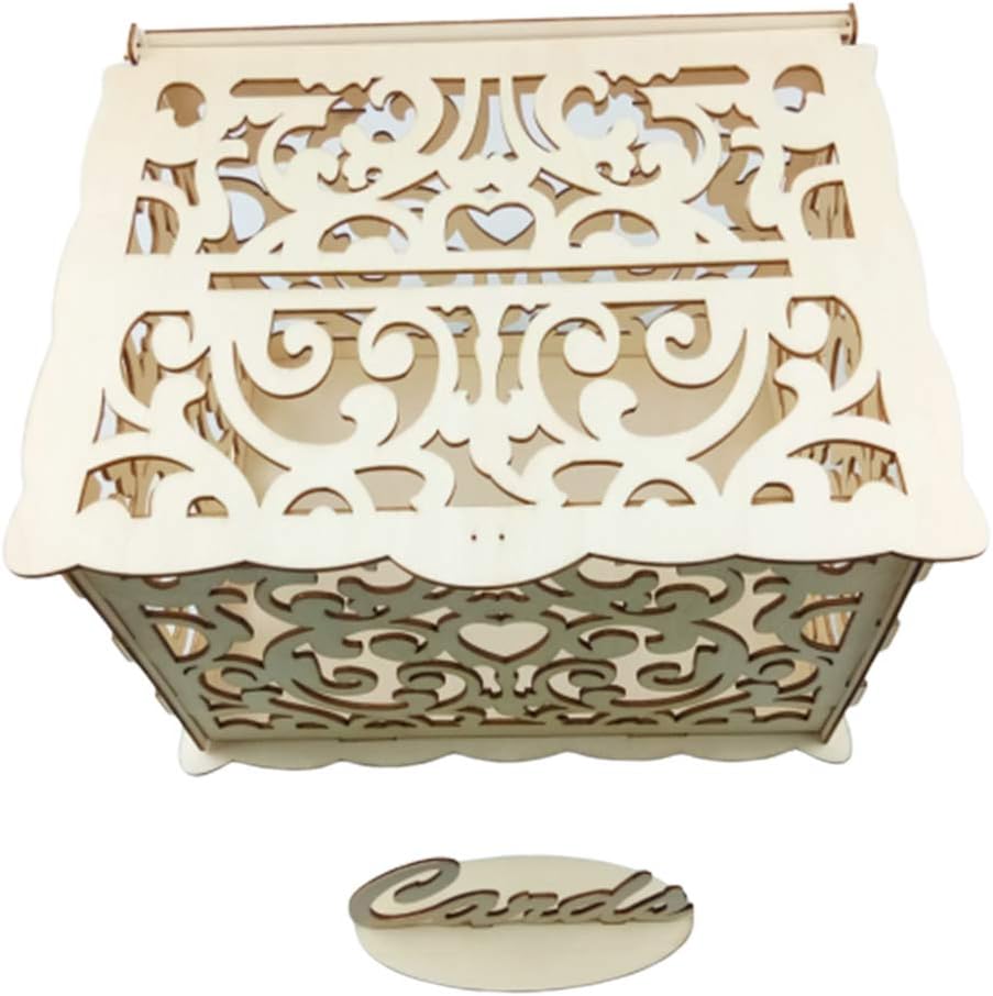 Festnight Holzerne Hochzeit Umschlag Geschenkkarte Box Hohl Blumenmuster Einladungskarte Diy Supplies Kartenboxen Kuche Haushalt Wohnen Kotcarrier Com 