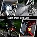 SOKLIT USB Rechargeable Bike Light Front and Rear Waterproof IPX4 Super Bright Bicycle LED Light Set 120 Lumen with 650mah Lithium Battery, 4 Light Mode Options, Including 2 USB cables and 6 Strap