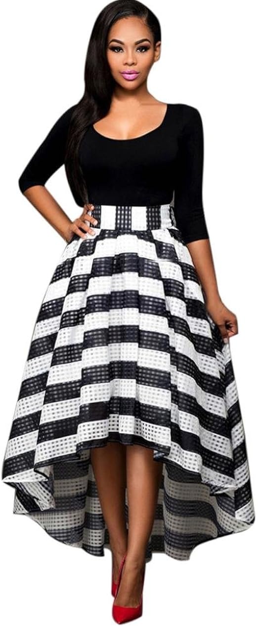 RETUROM-Vestidos Damen Schlauch Kleid Schwarz Schwarz S ...
