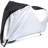 自転車カバー サイクルカバー 210Dオックス製生地 厚手 二重縫製 風飛び防止 破れにくい 防水 防風 UVカット 29インチまで対応 収納袋付き