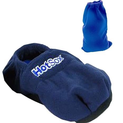 Hot Sox® Aufheizbare Hausschuhe Körnerpantoffeln Wärmeschuhe Mikrowellenschuhe - blau 41/45