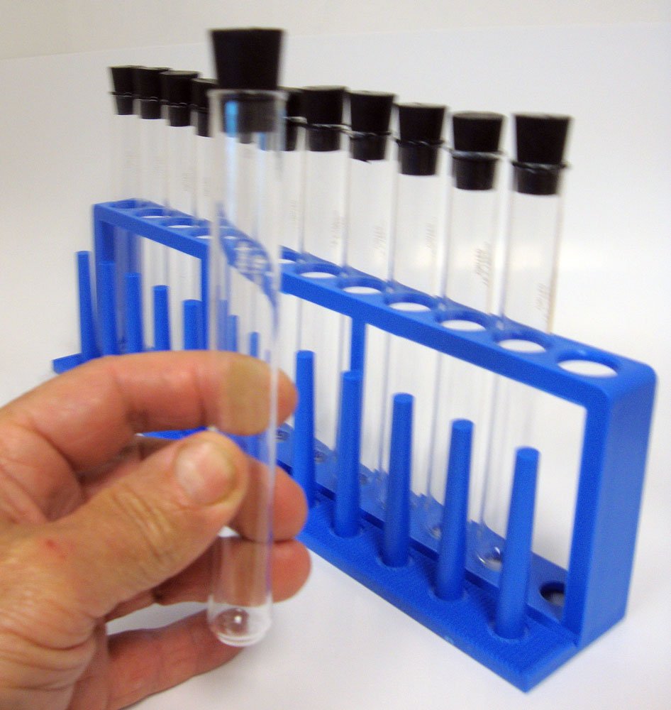 18 X 150mm with Rack and Stoppers Test Tube Set Lab Tubes Glassware