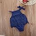 Newborn Baby Girl Infant Romper Jumpsuit Bodysuit Tutu Lace Dress Clothes Outfit (0-3 Months, Blue)
