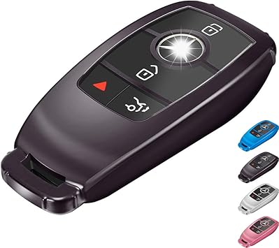 Amazon Com Lcyam Funda Para Llave De Coche Para Mercedes Benz E63s Amg Clase E Gle 350 4matic 00 E400 E43 W213 Smart Key 19 21 Color Negro Automotive