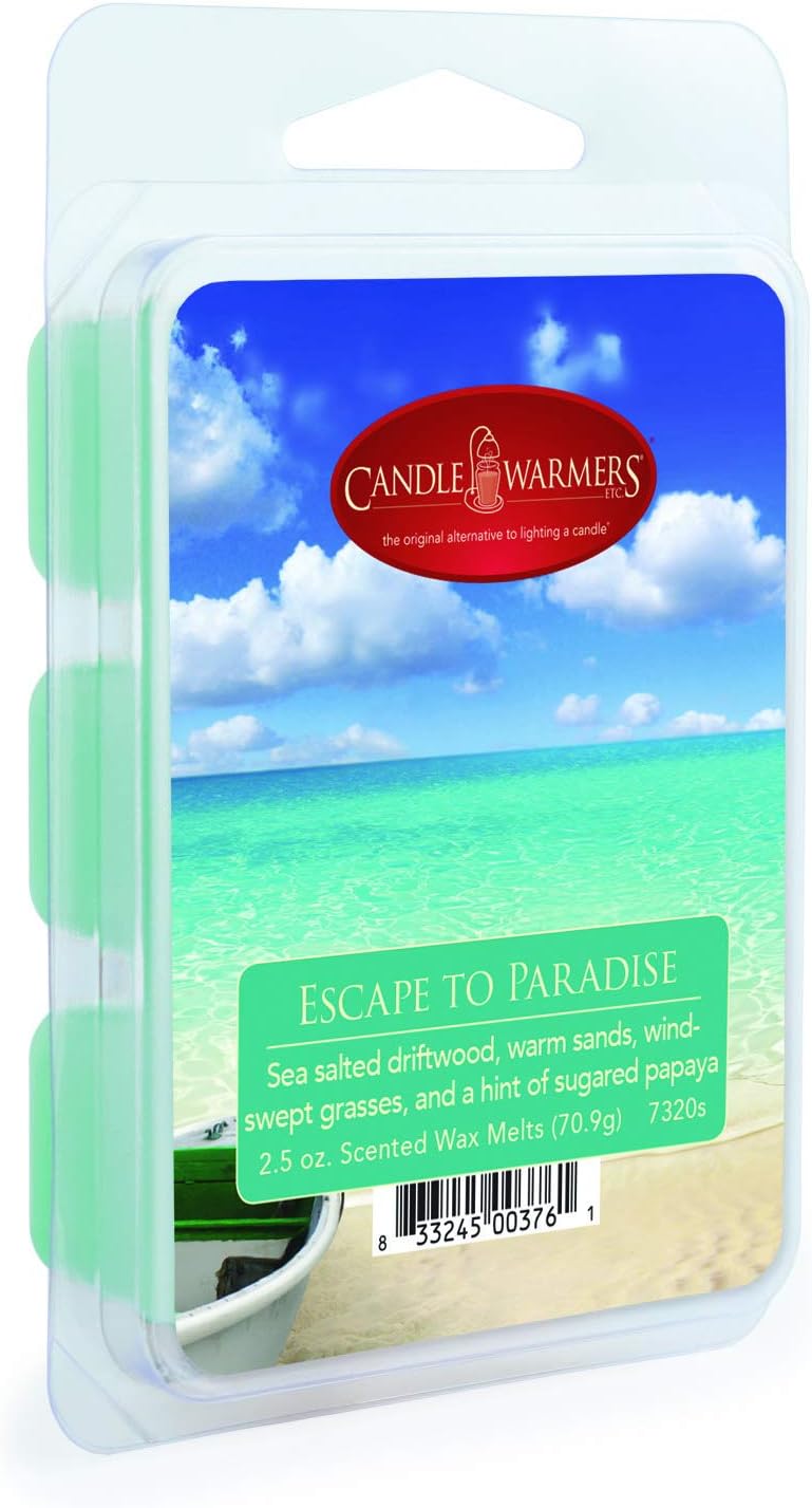 Amazon Com Candle Warmers Etc Classic Wax Melts For Scented Wax Cube And Tart Warmers Escape To Paradise 2 5 Oz