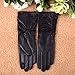 WARMEN Women's Lambskin Leather Plush Lined Long Winter Gloves Sleeves (XL, Black (Touchscreen Feature))