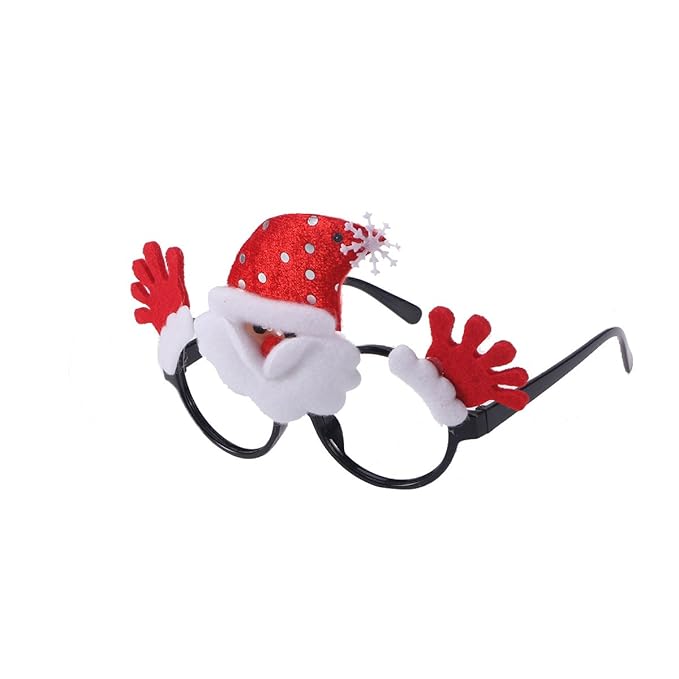 Tinksky Weihnachten Party Brillen mit Weihnachtsmann für Weihnachten X Mas Kostüm Kinder Mitgebsel Foto Prop