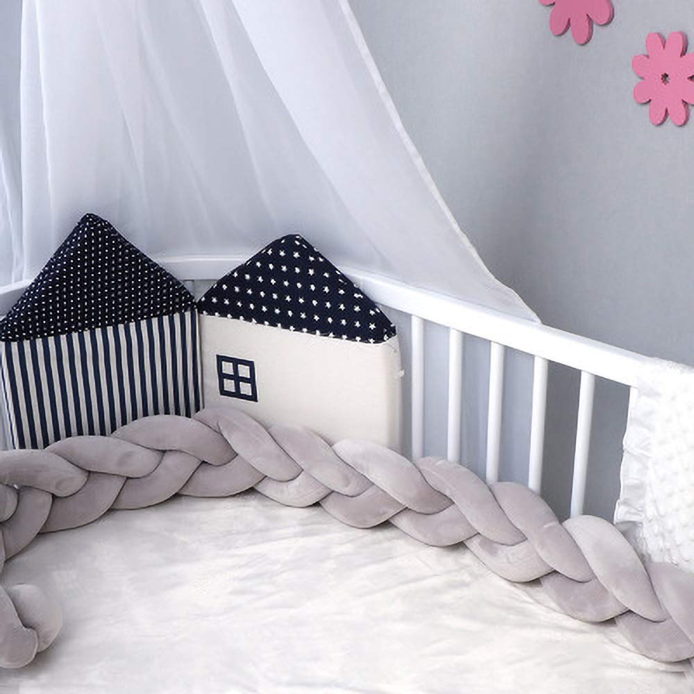 Blanc 2m Railonch Doux Tour De Lit Bebe Coussin Serpent Coussin Tresse Pare Chocs Velours Bebe Protection Chambre Decor 0cm 300cm La Chambre De Bebe Bebe Puericulture Dwteam In