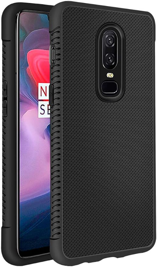Ainoke case for oneplus 6 case,Full Cover Ultra Thin Matte Anti Slip Scratch Resistant and Flexible Rubber Protective Cover for oneplus 6 case,TPU Bumper Protective for oneplus 6 Phone case(Black)