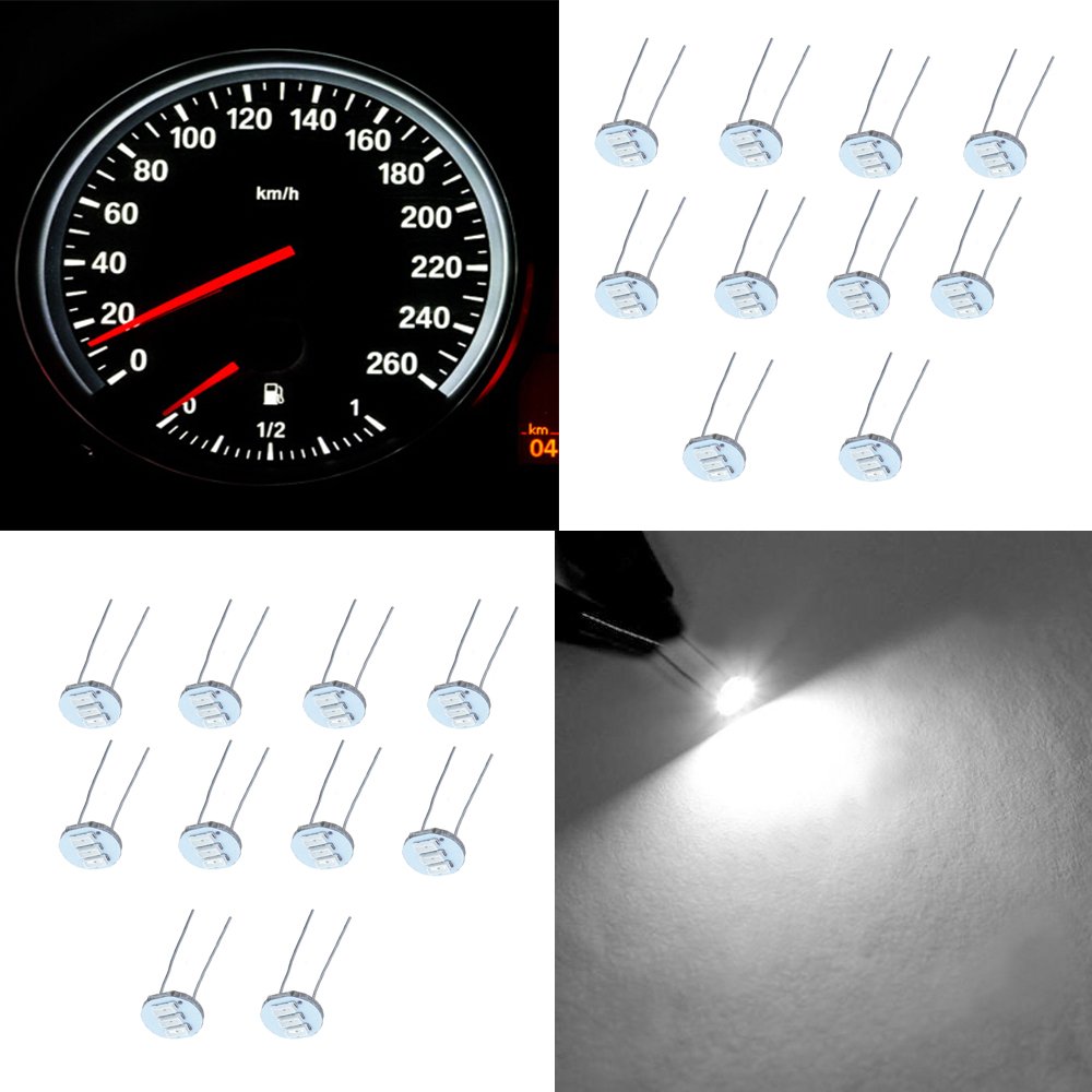 cciyu 4.7mm Indicator Panel Gauge Cluster Speedometer Backlight Mini Bulbs Lamps Lighting (white),20Pack