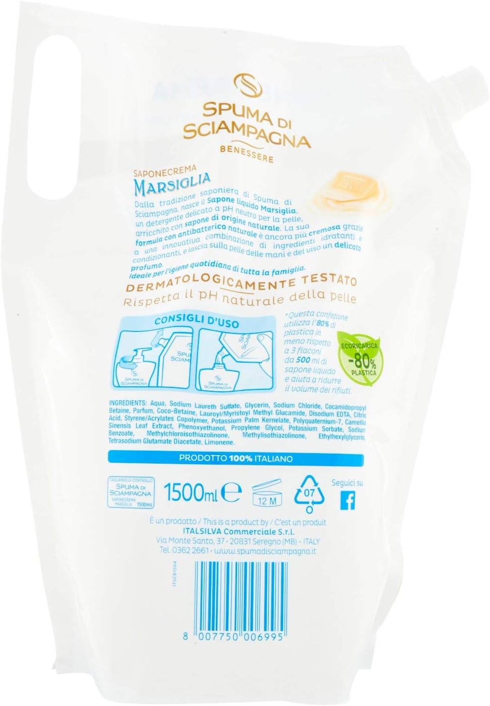 ecoricarica Liquid Soap Marseille 1.5 L, 1.5 l (Pack of 1) - Image 4