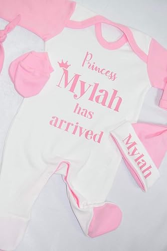 newborn sleepsuit and hat set