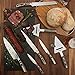 La Cote 5 Piece Chef Knives Set Japanese Stainless Steel Wood Handle with Block (Pakka Wood Zerba with Block)