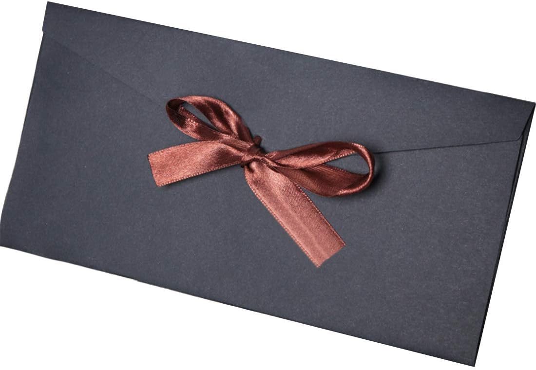 10Pack Kraft Paper Envelopes Gift Card Envelopes with Ribbon Bow - Image 3