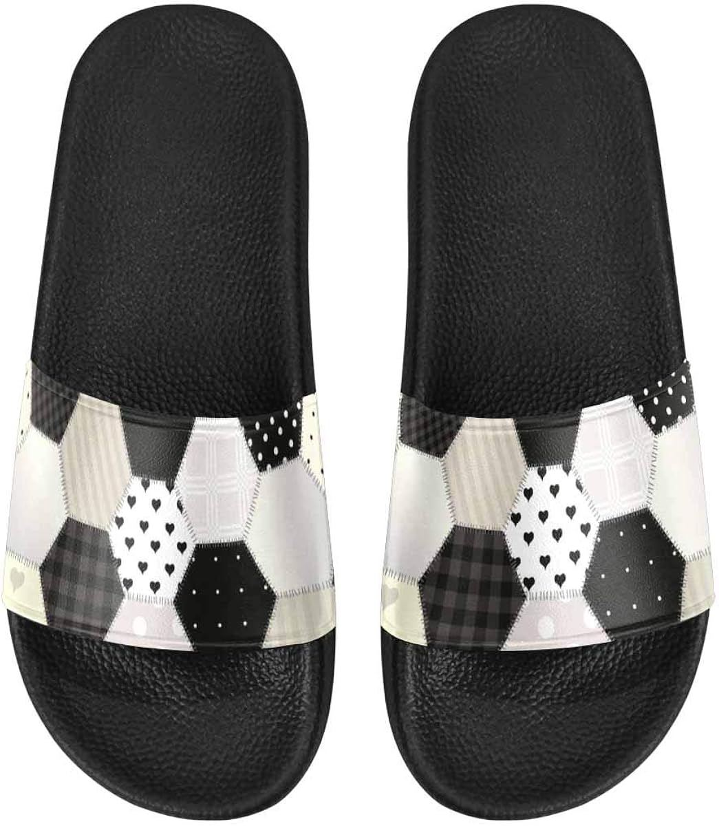 Amazon.com | INTERESTPRINT Women's Lightweight Pool Slippers House Slippers (US6-US12) Soccer 