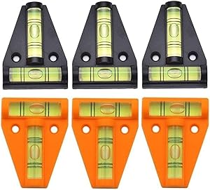6PCS RV T Level Bubble Levels Cross Check Bubble Two ways Multipurpose Spirit T-type Level for RVs Camper Tripods Machines Furniture Trailers Adjusting Angle Level Horizontal Measuring Layout Tool