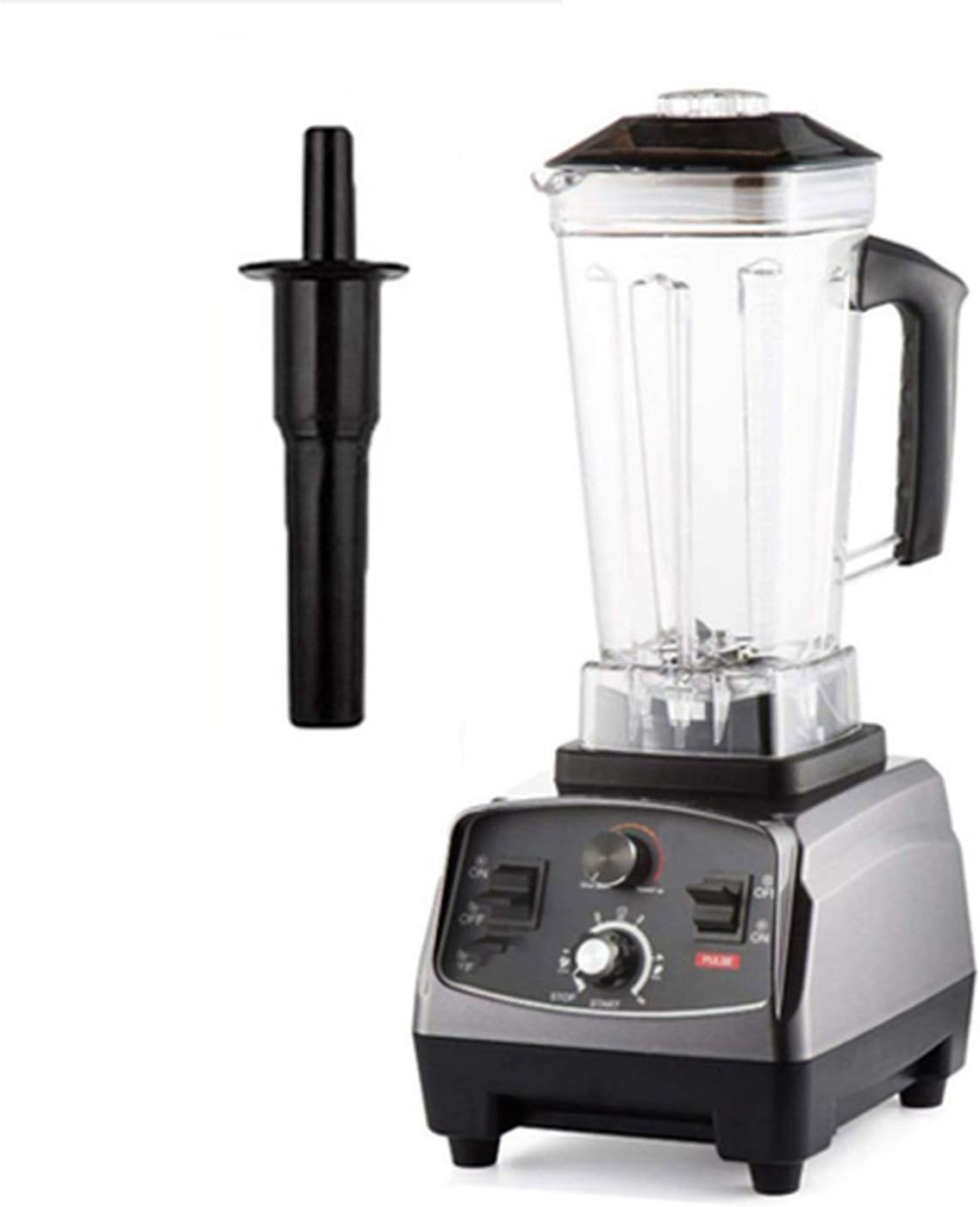 Bpa Free 2L Jar Timer Super 2200W Heavy Duty Professional Smart Blender Mixer Juicer Fruit Food Processor Ice Smoothies Crusher,Titanium Grey,Uk Plug