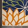 Nourison Aloha Indoor/Outdoor Floral Blue Multicolor 7'10" x 10'6" Area Rug (8'x11')