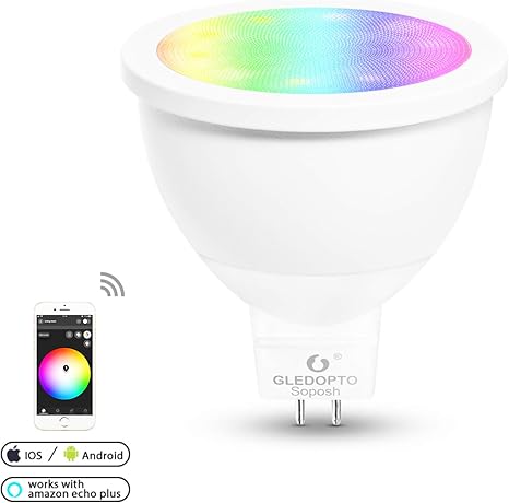 Gledopto Smart Zigbee Ac Dc 12v Small Voltage 4w Rgbcct Spotlight Mr16 Gu5 3 Base 200lm 120 Beam Angle Supported Smart Phone App Voice Control Compatible For Android Ios Smart Home System Control Amazon Com