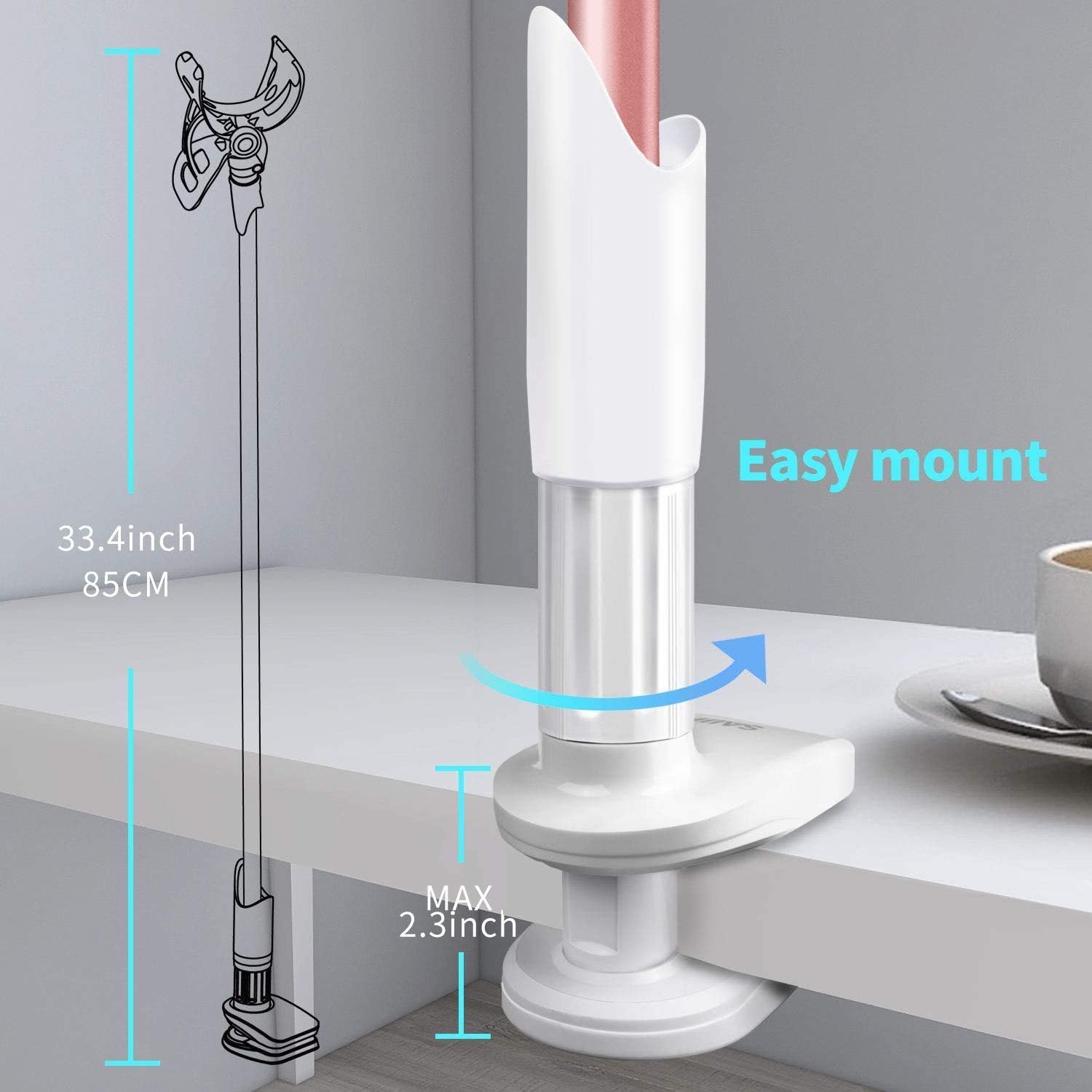 SAIJI Gooseneck Phone Holder for bed Flexible Cell Phone Stand - Image 4