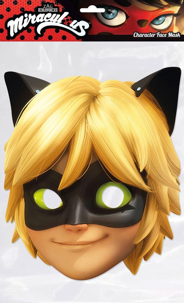 Masque Carton Chat Noir Miraculous Carnaval Anniversaire Enfant 133 Jeux Et Jouets Masques Pour Enfants Dwteam In