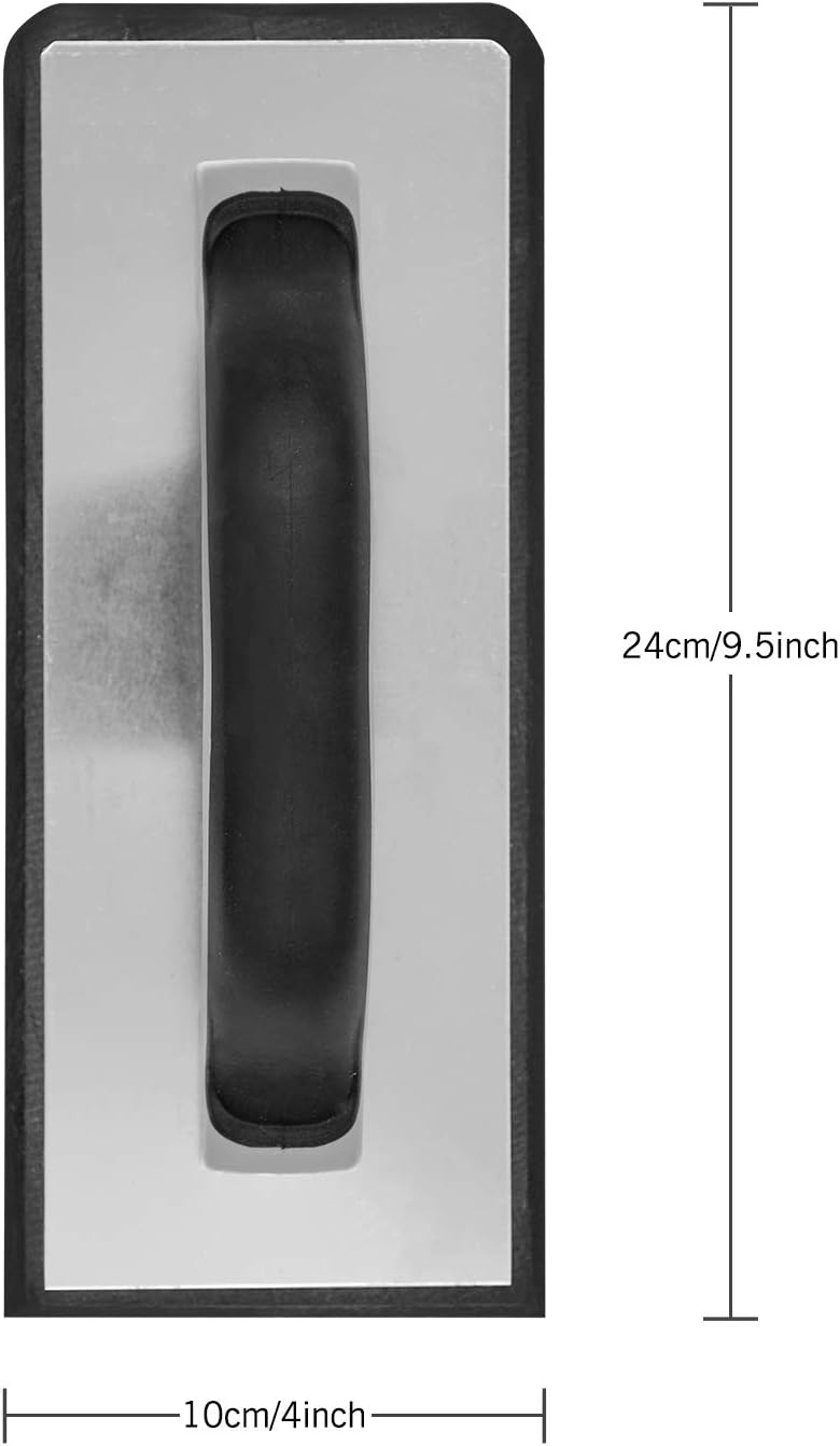 ROLLINGDOG 9.5" x 4" (240 mm x 100 mm) Grout Float With Polished Aluminum Back,Black Dense EVA Foam Pad on Rubber Base,Great for Smoothing Floor Tile Grout Work - Image 5
