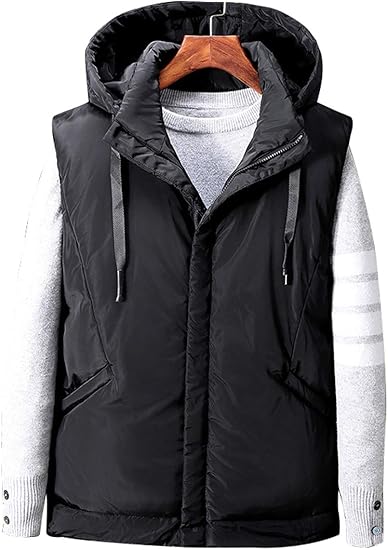 sleeveless jacket with hood
