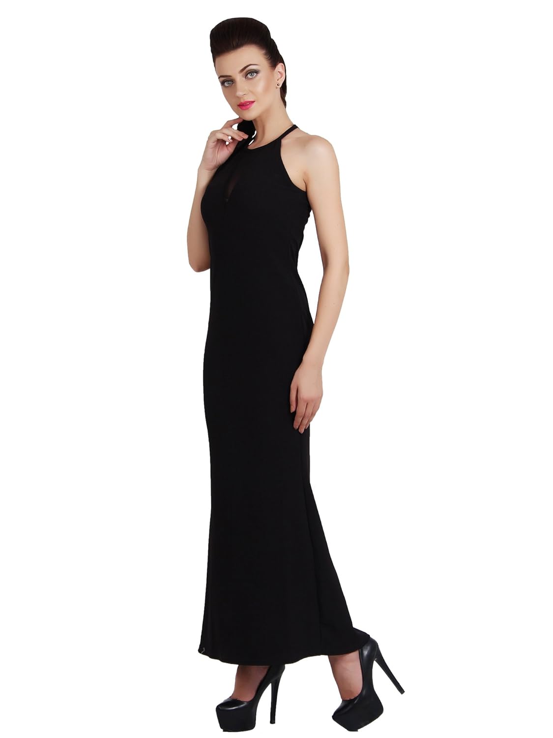 g&m collections women's black sheath dress (sleeveless)