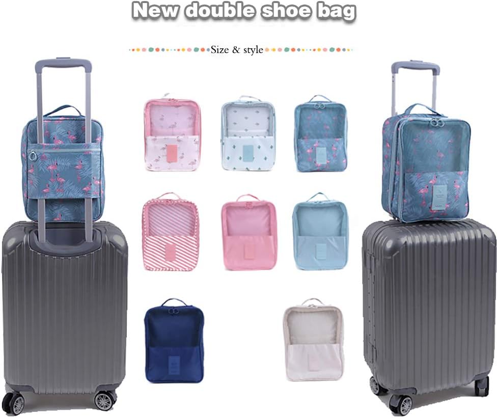 AINAAN Storage Bag Holds 3 Pair of Shoes for Travel and Daily Use，Waterproof （Pink）: Sports & Outdoors