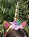 Gold Unicorn Headband By Party Now, Birthday Decoration Headbands, Flowers Prop For Princess Fantasy Dress Up, Cosplay Horn, Halloween Animal Ears Costume, Unicorn Headband Adult