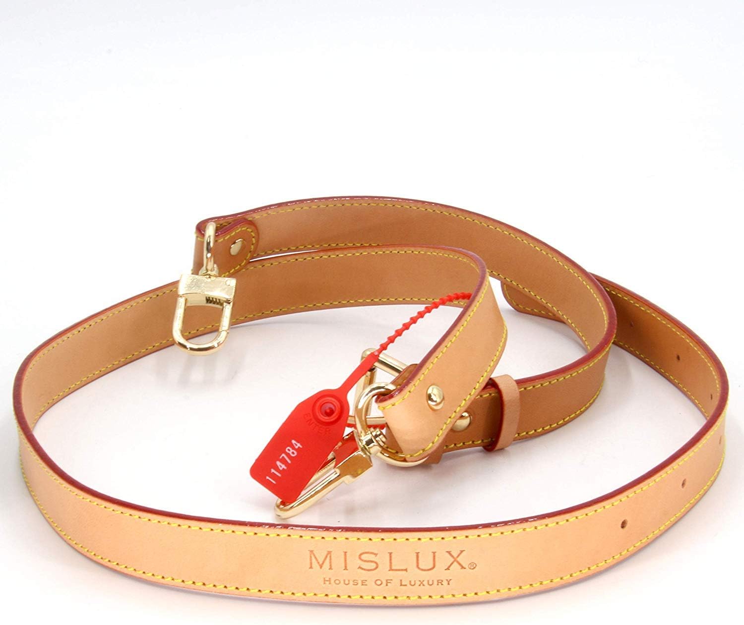 MISLUX - House of Luxury - Authentic Spain Vachetta Leather Adjustable Crossbody LV Honey Strap Bag Pochette Mini Eva Favorite PM MM Nano Speedy Gold Buckle