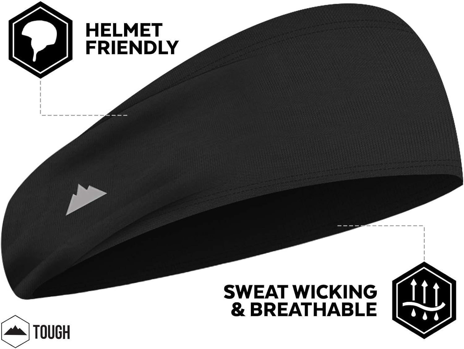 Mens Headband - Sports Running Sweat Head Bands - Athletic Sweatbands Hair Band for Workout, Basketball, Exercise, Gym, Cycling, Football, Tennis, Yoga - Performance Stretch Moisture Wicking Hairband: Clothing