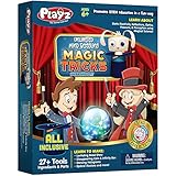 Playz Unlimited Magic Tricks Set for Kids with Science Experiments to Create Dancing Holograms, Levitating Bead Shows, Disappearing Coin & Infinity Box, & Optical Illusions for Boys & Girls Ages 6+