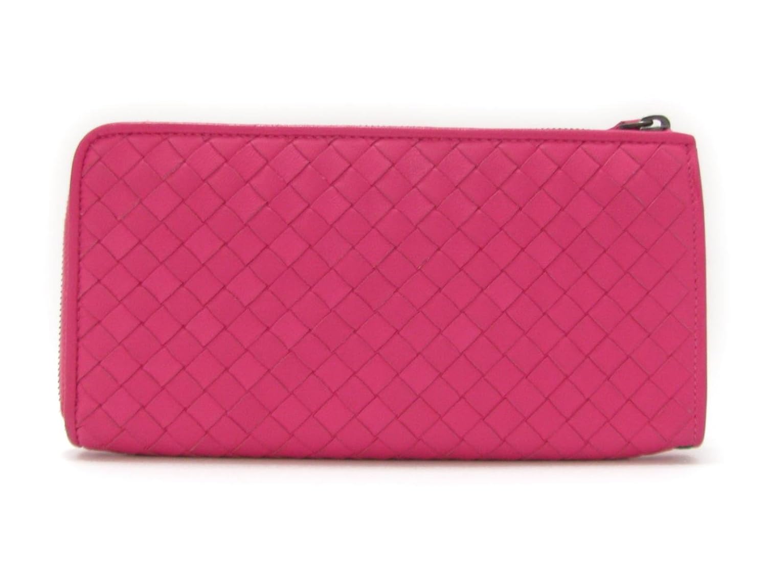保証書付 ボッテガヴェネタ Bottega Veneta イントレチャート L型zip長財布 財布 ピンク 羊革 ラム 中古 B079wc6d6s Seminario Ekosbrasil Org