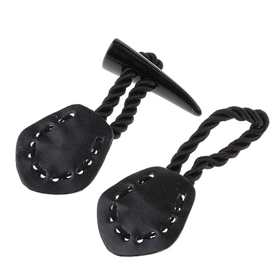1 Pair Fashion Horn Leather Toggle Buttons Coat Jacket Duffle Sewing Buttons Amazon.in Home