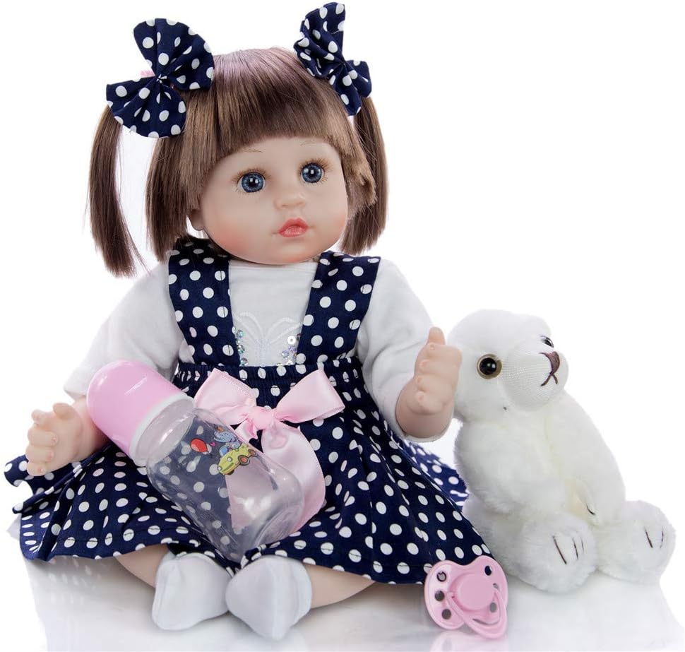 Prezzo TTXLY Rebirth Doll 18 Pollici / 46CM Reborn Baby Doll Imulation Baby Cloth Body Simulazione Baby Soft Silicone Rebirth Doll Toy Gift Safety Testato per Age 3 Offerte