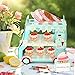 Mochiglory 3 Tier Cupcake Stand Ice Cream Street Van Cake Stand Holder for Theme Party Decoration
