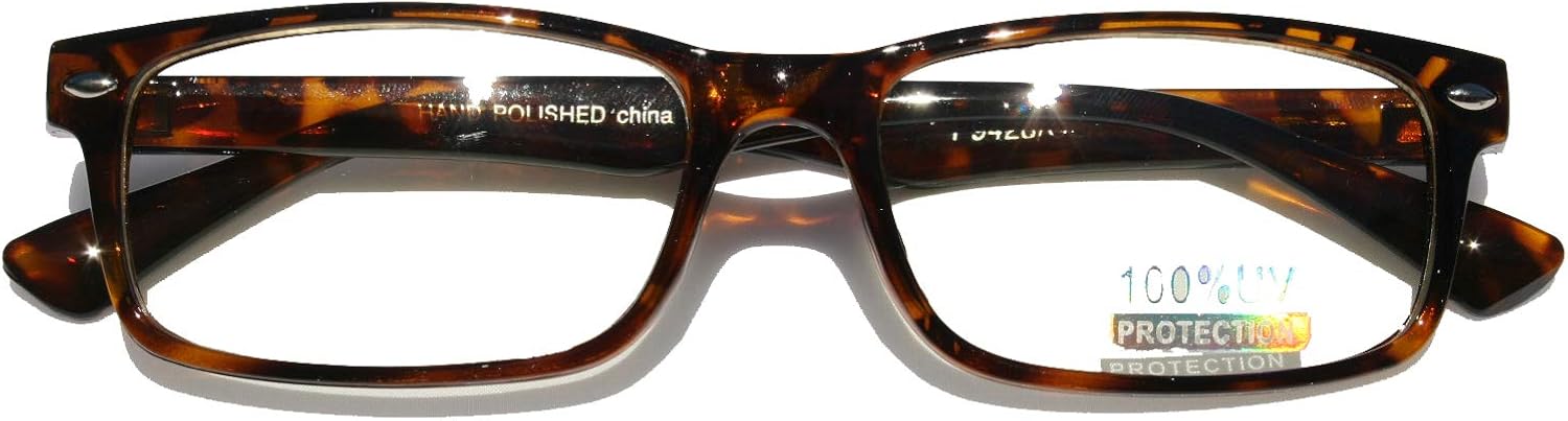 Casual Fashion Horned Rim Rectangular Frame Clear Lens Eye Glasses