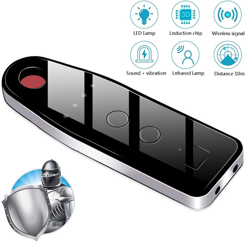Traioy Anti Spy Detector, RF Detector & Camera Finder, Bug Detector, for Anti-Candid Anti-Eavesdropping Wireless Miniature Signal Detector,Black