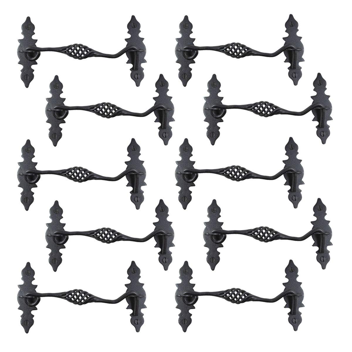 10 Birdcage Cabin Hook Black Wrought Iron 6 1/2" | Renovator's Supply