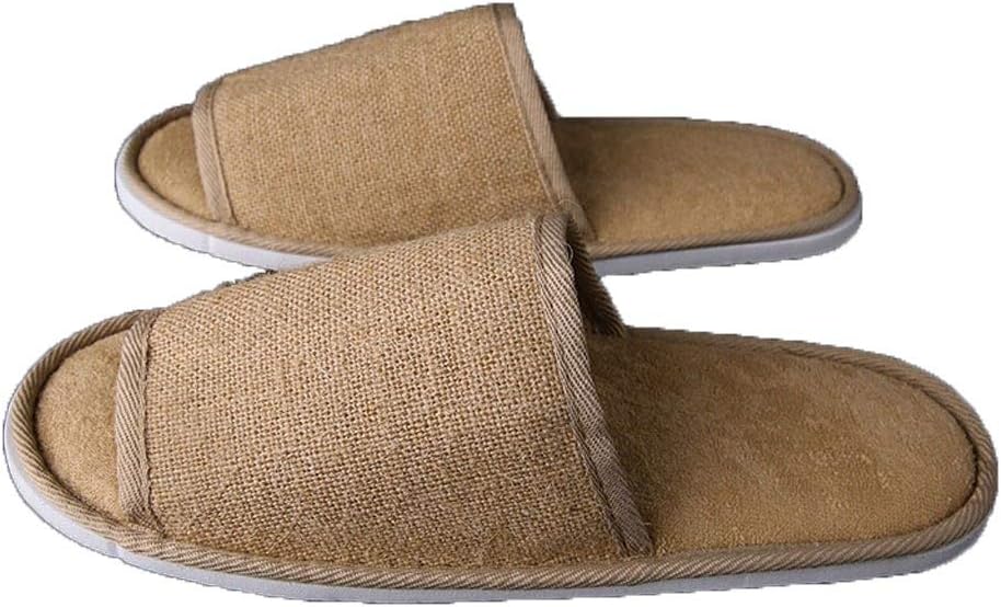 YULAN SPA HOTEL Disposable Slippers Home Summer Portable Air Travel Jute Homestay Slippers Jute Cloth Vintage Comfortable Sweat Absorption